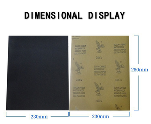 Marchio aquila 9*11 pollici carta vetrata a secco all'ingrosso cina fatta di carburo di silicio resistente all'acqua 60 #-2000 #10mm di spessore 100mm rotoli quadrati - Product Image 3