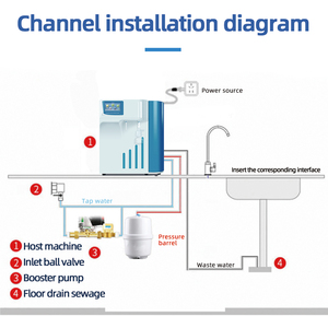 Purificateur d'eau ultra pure de laboratoire avec filtration par osmose inverse et échange d'ions 20l/h Installation et fonctionnement faciles Lab-wp-vf - Product Image 3