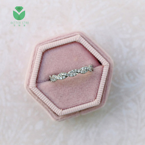 Personalizzato 9K 10K 14K 18K 20K 22K oro bianco Lab Grown Diamond anello di fidanzamento matrimonio CVD vero anello di diamanti sintetici gioielli - Product Image 4