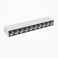Vente en gros usine : Plafonnier LED linéaire à grille encastré en aluminium, 20W, AC110V 220V, pour bureaux et projets