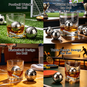 Piedras de Whisky Reutilizables de Metal con Forma de Balón de Golf, Baloncesto y Otros Deportes, Juego de Bolas de <span class=keywords><strong>Hielo</strong></span> de Acero Inoxidable 304 - Product Image 1