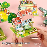 Puzzle 3D tridimensionnel en papier Château Modèle de construction Ornement Jouet éducatif Cadeau pour enfants Fabricant en stock Vente en gros