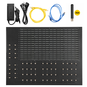 64 cổng 4G số lượng lớn SMS Modem,64 Sim số lượng lớn SMS gửi máy, Modem GSM 4G với 64 khe cắm Sim SK ejoin GSM Modem - Product Image 6