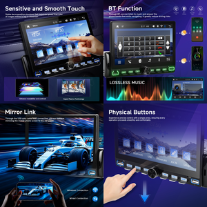 Lecteur MP5 de voiture Podofo 7 pouces 1 Din, touches de piano, USB/Type-C/BT, autoradio universel, CarPlay/Android Auto/<span class=keywords><strong>YouTube</strong></span> sans fil, ODM - Product Image 2