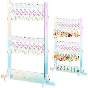 Porte-boucle d'oreille avec cintres <span class=keywords><strong>Mini</strong></span> boucle d'oreille collier cintre acrylique <span class=keywords><strong>support</strong></span> bijoux <span class=keywords><strong>support</strong></span> organisateur boucle d'oreille présentoir - Product Image 1