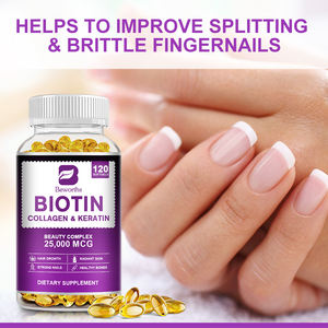 Integratore di Biotina e Collagene in Capsule Softgel, 60 Pezzi, Etichetta Privata, Vitamine per Capelli - Product Image 5