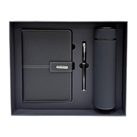 Coffret Cadeau d'Entreprise Personnalisé OEM : Agenda Exécutif, Journal, Stylo Métallique, Gobelet et Sac Cadeau en Papier
