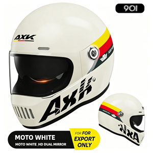 Casque de moto intégral rétro, style café <span class=keywords><strong>racer</strong></span>, homologué DOT ECE 22.06, coque ABS, pour hommes, femmes, adultes, conduite sur route - Product Image 4