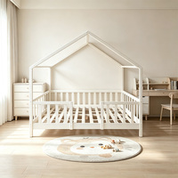 Sofort Lieferbar Niedriges Holzrahmen-Kinderbett Montessori Kinderhausbett Kleinkinderbett für Kinder