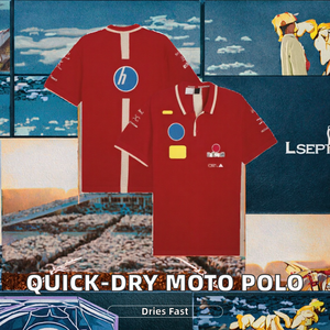 Nouvelle combinaison de moto de course pour homme, respirante, à séchage rapide, brodée, tissée, style Serene, pour le sport tout-terrain, haut à manches courtes - Product Image 2