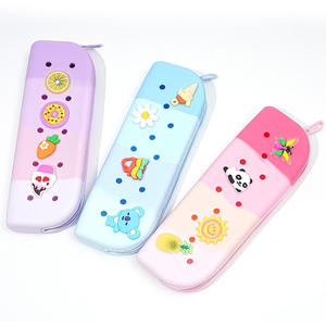 Silicone Pencil Case Cute DIY <b>Pen</b> Bag Multifunction Storage Pouch Back School Stationery for Kids - Product Image 3