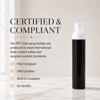 Bouteille de pulvérisation à brume couleur personnalisée vide en PET 100ml 120ml 150ml Blanc Noir Couleurs en stock OEM ODM Soins personnels