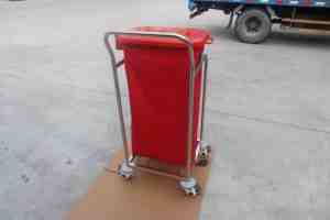 Mt Medisch Ziekenhuis Meubilair Hoge Kwaliteit Oxford Doek Roestvrij Staal Ziekenhuis Vuilniswagen - Product Image 5