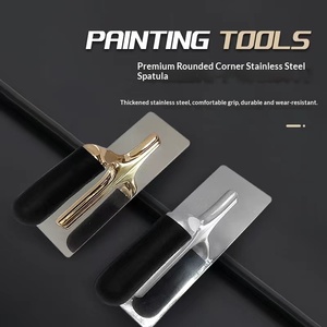 New Gold-Plated Stainless Steel Art Spatula Wholesale Rounded-<b>Edge</b> Thickened Coating Tool Diatomaceous Earth Mj-36 Stainless - Product Image 4