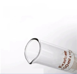 Tabung pengukur kaca borosilikat tinggi laboratorium 50 100 250 500 1000ml merek OEM Yaohua - Product Image 4