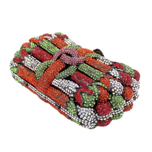 Luxury Floral Bouquet Rhinestone Clutch <b>Purse</b> Glitter Crystal Evening Bag Dazzling Handbag for Wedding Banquet - Product Image 5