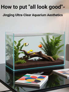 <span class=keywords><strong>Aquarium</strong></span> ultra transparent avec verre HD à faible teneur en fer et design sans bordure pour un décor professionnel - Product Image 3