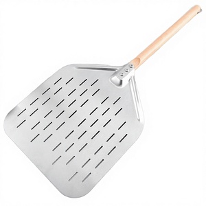<span class=keywords><strong>Pelle</strong></span> à <span class=keywords><strong>pizza</strong></span> creuse en acier inoxydable 430 avec manche en <span class=keywords><strong>bois</strong></span> pour four et cuisine, idéale pour le transfert de gâteaux et le retournement de pizzas - Product Image 4