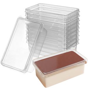 Tiramisu Box <b>Food</b> Grade PS <b>Plastic</b> <b>Container</b> Lid Mousse Cake Packaging Wholesale clear Storage Dessert Box Rectangle 1mm Thick - Product Image 1
