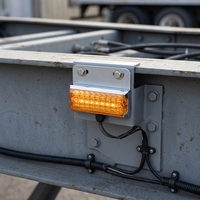 Feu de position latéral LED 24V universel pour camion, bande lumineuse d'avertissement anti-collision arrière pour remorque et poids lourd