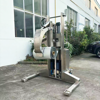 Chariot élévateur électrique à pince Huize en acier inoxydable, capacité 500 kg, levée 3 m, pour rouleaux de papier, avec pneus non-marquants et poste de commande debout