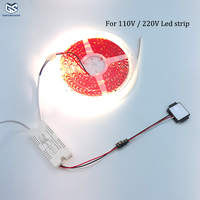 Interruptor Táctil LED Capacitivo de Alto Voltaje 220V / 110V con Enchufe, Sensor Táctil Único, Interruptores Inductivos para Espejo, Fuente de Alimentación