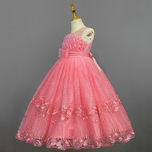 Abito Estivo 2022 per Bambine Oltre 8 Anni, Stile Principessa Europea e Americana, Lungo con Volant, in Misto Cotone, per Damigelle, Taglia 140cm+ - Product Image 2