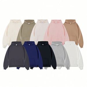 H5454 Fabricant de vêtements pour hommes à Guangzhou, vente en gros, sweats à capuche personnalisés en coton mélangé 380 g/m² doublés de polaire - Product Image 1