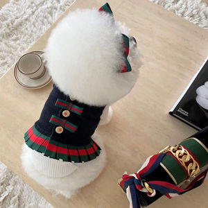 Vêtements pour animaux de compagnie en polyester rayé classique, écologiques, à bretelles courtes, pour chiens et chats, collection printemps, vêtements mignons pour chiens - Product Image 6