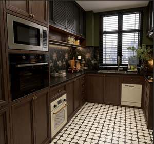 Juego de Organizadores para Gabinetes de Cocina con Cajones Extraíbles y Estantes, Gabinetes de Cocina de Madera Personalizados para el Hogar - Product Image 1