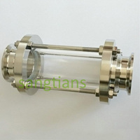 Indicateur de débit sanitaire en acier inoxydable de qualité alimentaire, poli, haute durabilité, avec raccord Tri-Clamp/à bride et verre de visée