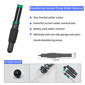 ABS Cách Tháo Bơm Hút Thiếc Súng Hàn Hàn Sucker Bút Loại Bỏ Hút Chân Không Hàn Sắt Desolder Hàn Tay Công Cụ - Product Image 2