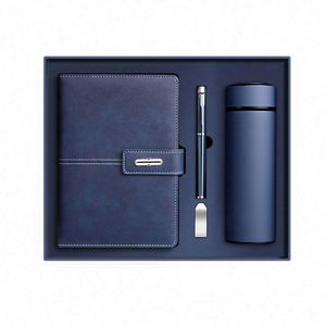 Customizable Black PU Leather Note Book Corporate Gift Set A5 <b>Journal</b> Wholesale Promotional Luxury Business Pen Notebook Set - Product Image 5