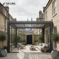 Pergola de jardin extérieure en aluminium à toit à lames orientables, sur mesure, pour les constructeurs et les entrepreneurs, pergola de patio pour la cour