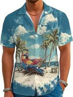 Chemise hawaïenne personnalisable OEM/ODM |   Tissu en lin |   Respirant et écologique |   Finition anti-plis |   Imprimé Poissons Tropicaux