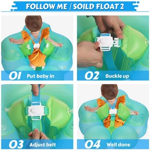 Flotadores Inflables de PVC Azul para Piscina con Asiento de Seguridad, Anillos Flotantes Portátiles para Actividades Acuáticas Infantiles - Product Image 4
