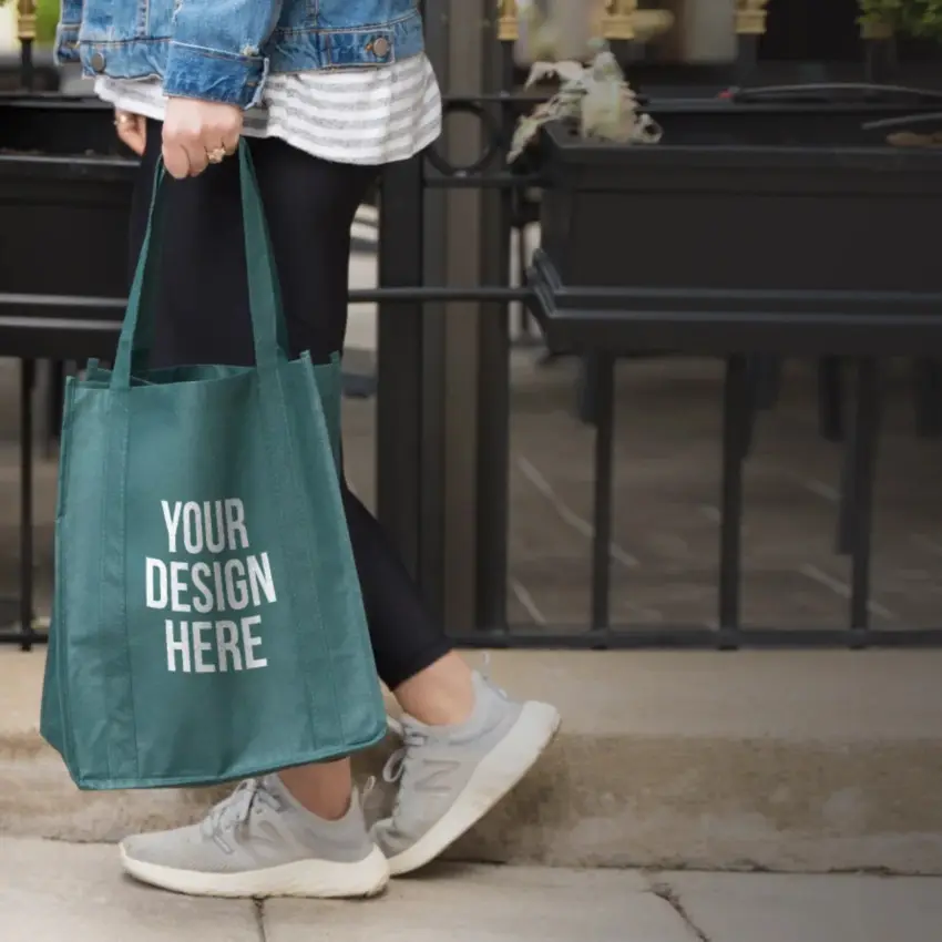 Özel ucuz tote çanta renkli olmayan dokuma alışveriş çantası tasarım ile