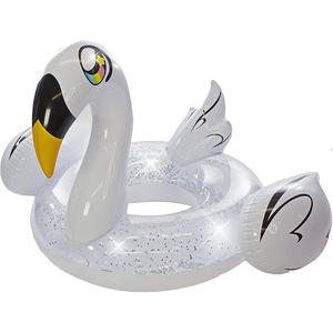 Bouée gonflable géante en PVC en forme de cygne scintillant pour adultes - Product Image 1