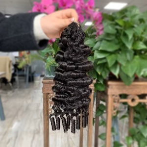 Cheveux humains brésiliens naturels pour crochet, pré-bouclés, ondulés, avec nœuds miracle, non traités - Product Image 5