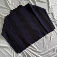 Pull en maille pour homme, coupe carrée, à rayures verticales, avec logo brodé personnalisé, style polo, pour le football, fabriqué sur mesure