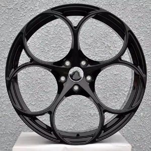 Rines de Aleación OKO de 18 Pulgadas para Alfa <span class=keywords><strong>Romeo</strong></span> Giulia <span class=keywords><strong>Julieta</strong></span> Opel Cefelli - Diseño Cóncavo con Acabado Negro - Product Image 2