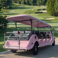 Voitures de golf électriques chinoises vintage classiques à 14 places avec batterie au lithium 5KW Puissance personnalisable pour les excursions