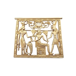 Broche égyptienne rétro à la mode Broche <span class=keywords><strong>de</strong></span> poitrine avec logo personnalisé en métal doré Badges Broches élégantes en alliage <span class=keywords><strong>de</strong></span> zinc antique pour femmes - Product Image 6