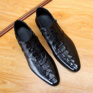 Bottines Chelsea pour hommes, nouvelle collection, best-seller, style automne, en cuir à motifs, pour affaires, formelles, légères - Product Image 5