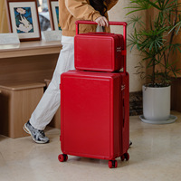 Valise à roulettes de cabine 20 pouces avec serrure à combinaison, résistante aux chutes, roues multidirectionnelles silencieuses et trousse de maquillage