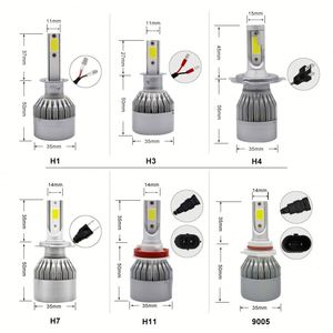 H1ให้แสงสว่าง LED สำหรับรถยนต์ไฟหน้า LED สำหรับรถยนต์9006ชิป CANbus C6 9005 H3 H4 - Product Image 4