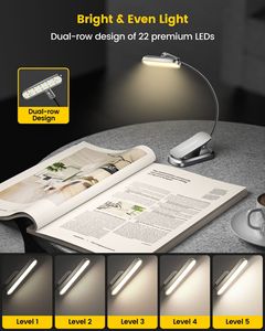 <span class=keywords><strong>Prix</strong></span> de liquidation - Lampe de lecture rotative Glocusent de 0 à 340 degrés, rechargeable par USB-C, mini lampe à clipser <span class=keywords><strong>pour</strong></span> <span class=keywords><strong>livre</strong></span> - Product Image 3