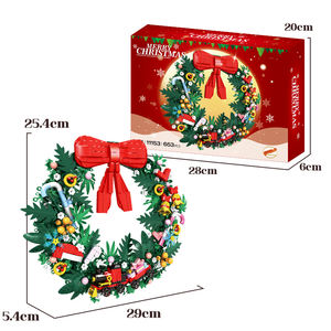 Woma Factory Christmas Wreaths Building Block Set for Front <strong>Door</strong> Christmas Gifts Decoration (11153) - Product Image 6