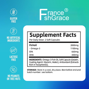 פרמיה אומגה <span class=keywords><strong>3</strong></span> שמן דגים <span class=keywords><strong>Omega</strong></span>-3s עבור בריאות מפרקים בריאות הלב גמישות אומגה <span class=keywords><strong>3</strong></span> תוספת שמן דגים <span class=keywords><strong>3</strong></span> - Product Image 3
