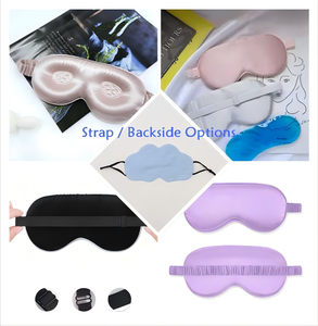 Antifaz para dormir de seda 100% orgánica de morera, directo de fábrica, con banda elástica ajustable, antifaz grande de seda estampada. - Product Image 3